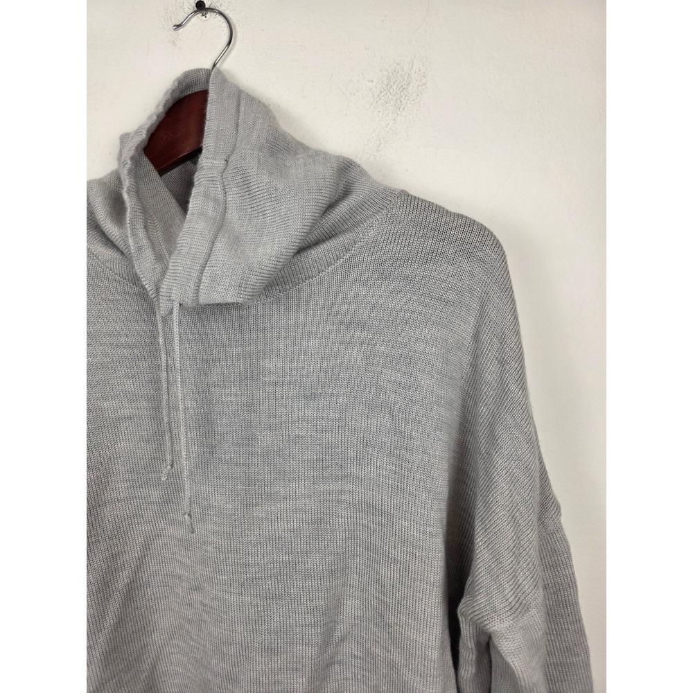 Icebreaker Cool-Lite Merino Wool Blend Funnel Neck Sweater Grey Womens Large - Picture 3 of 7